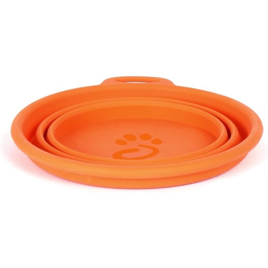 Mountain Paws Zusammenklappbarer Hundenapf aus Silikon mit Befestigungsschlaufe Mountain Paws Zusammenklappbarer Hundenapf aus Silikon mit Befestigungsschlaufe