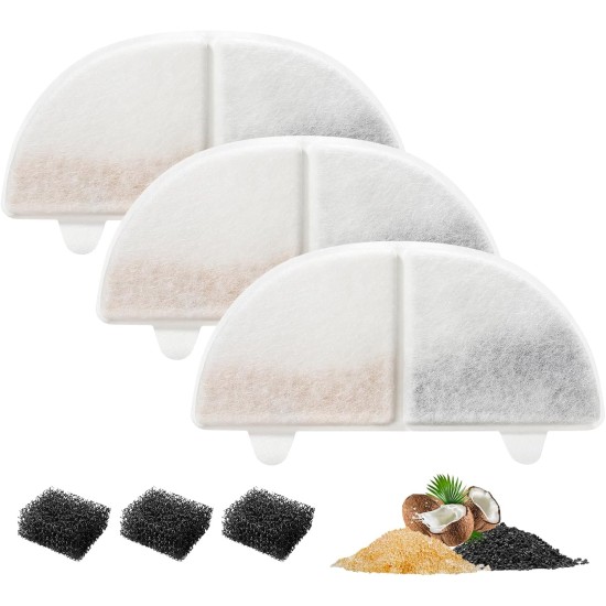MyfatBOSS Replacement Filter Kit Compatible with Homerunpet WF20/CF20 Wireless Pumps, Cat/Dog Water Fountain, 3 x Pet Fountain Filters + 3 Water Pump Filters MyfatBOSS Replacement Filter Kit Compatible with Homerunpet WF20/CF20 Wireless Pumps, Cat/Dog Water Fountain, 3 x Pet Fountain Filters + 3 Water Pump Filters