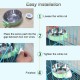 N//A Pack of 2 Cage Dog Bowl, Removable Stainless Steel Hanging Bowl, Pet Food, Water Bowl for Cats, Puppies, Birds and Rabbits (Green, Blue)