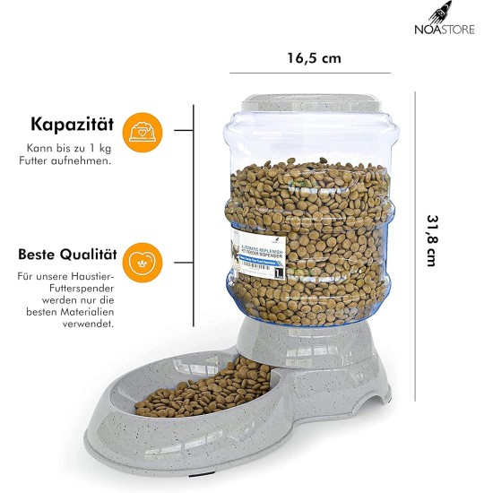 NOA Automatic Cat Water Dispenser, 3.8 L Automatic Feeder, Automatic Water Dispenser, Dry Food Dispenser for Cats and Dogs NOA Automatic Cat Water Dispenser, 3.8 L Automatic Feeder, Automatic Water Dispenser, Dry Food Dispenser for Cats and Dogs