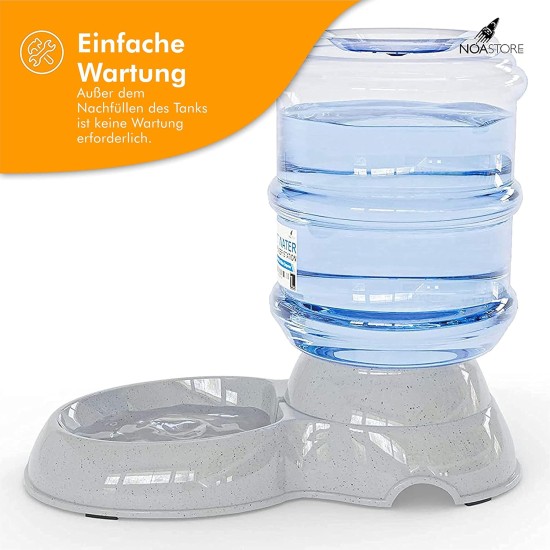NOA Automatic Cat Water Dispenser, 3.8 L Automatic Feeder, Automatic Water Dispenser, Dry Food Dispenser for Cats and Dogs NOA Automatic Cat Water Dispenser, 3.8 L Automatic Feeder, Automatic Water Dispenser, Dry Food Dispenser for Cats and Dogs