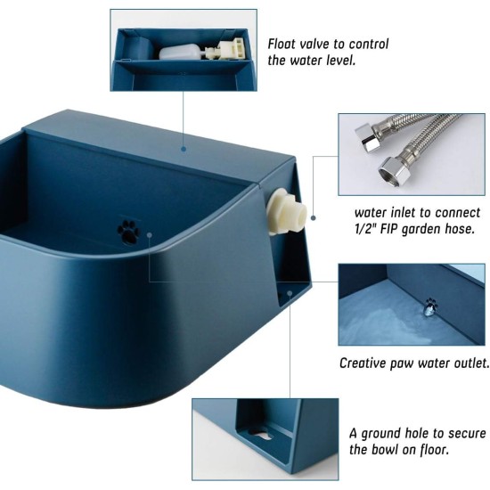 Namsan Float Drinking Bowl for Pets Automatic Dog Drinker Float Drinking Trough with Float Valve for Dogs/Cats/Chickens/Ducks/Horses/Sheep Namsan Float Drinking Bowl for Pets Automatic Dog Drinker Float Drinking Trough with Float Valve for Dogs/Cats/Chickens/Ducks/Horses/Sheep