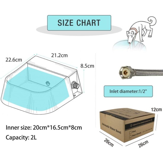 Namsan Float Drinking Bowl for Pets Automatic Dog Drinker Float Drinking Trough with Float Valve for Dogs/Cats/Chickens/Ducks/Horses/Sheep Namsan Float Drinking Bowl for Pets Automatic Dog Drinker Float Drinking Trough with Float Valve for Dogs/Cats/Chickens/Ducks/Horses/Sheep