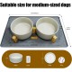 Nesirooh Dog Bowl, Ceramic Double Feeding Bowl, Feeding Bowl, Water Bowl with Bamboo Stand and Non-Slip Mat for Medium Dogs (850 ml, 2-Grey) Nesirooh Dog Bowl, Ceramic Double Feeding Bowl, Feeding Bowl, Water Bowl with Bamboo Stand and Non-Slip Mat for Medium Dogs (850 ml, 2-Grey)