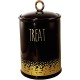 Nobby Ceramic snack container Treat, gold/black, 10.5 x 10.5 x 18 cm, 0.85 l, 1 piece