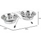Nobby Double Bowl Stainless Steel Silent Diner, 11 cm, 0.25 Litre Nobby Double Bowl Stainless Steel Silent Diner, 11 cm, 0.25 Litre