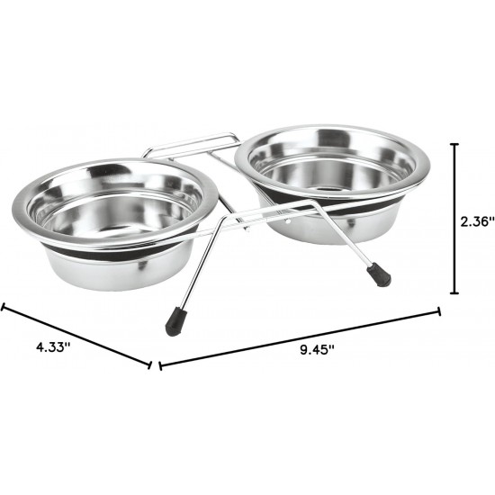 Nobby Double Bowl Stainless Steel Silent Diner, 11 cm, 0.25 Litre Nobby Double Bowl Stainless Steel Silent Diner, 11 cm, 0.25 Litre