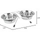 Nobby Double Bowl Stainless Steel Silent Diner, 11 cm, 0.25 Litre Nobby Double Bowl Stainless Steel Silent Diner, 11 cm, 0.25 Litre
