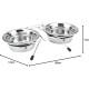Nobby Double Bowl Stainless Steel Silent Diner, 13 cm, 0.50 Litre Nobby Double Bowl Stainless Steel Silent Diner, 13 cm, 0.50 Litre