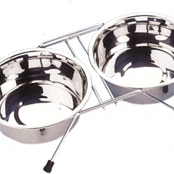 Nobby Double Diner Chrome with 2 Bowls, 0.75 Litre , 16 cm Nobby Double Diner Chrome with 2 Bowls, 0.75 Litre , 16 cm