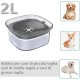Norhogo 2L Anti-drip Dog Water Bowl, Floating Dog Water Bowl, Cat Bowls, Slow Dog Water Bowl, Anti-Overflow Visible Water Dispenser for Pets, Grey Norhogo 2L Anti-drip Dog Water Bowl, Floating Dog Water Bowl, Cat Bowls, Slow Dog Water Bowl, Anti-Overflow Visible Water Dispenser for Pets, Grey