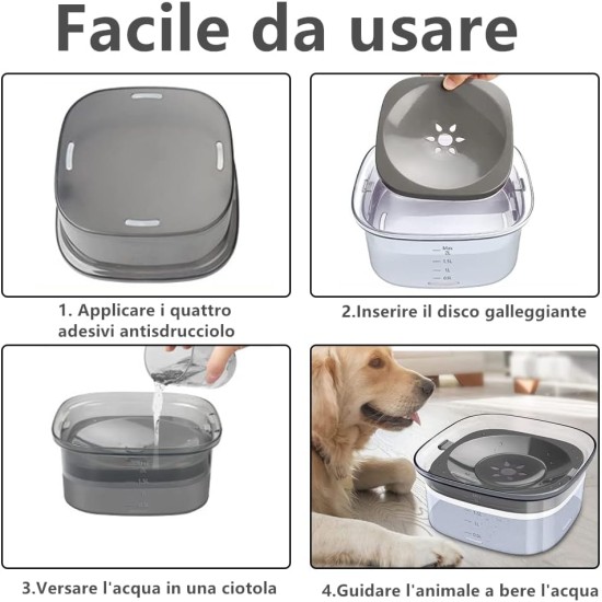 Norhogo 2L Anti-drip Dog Water Bowl, Floating Dog Water Bowl, Cat Bowls, Slow Dog Water Bowl, Anti-Overflow Visible Water Dispenser for Pets, Grey Norhogo 2L Anti-drip Dog Water Bowl, Floating Dog Water Bowl, Cat Bowls, Slow Dog Water Bowl, Anti-Overflow Visible Water Dispenser for Pets, Grey