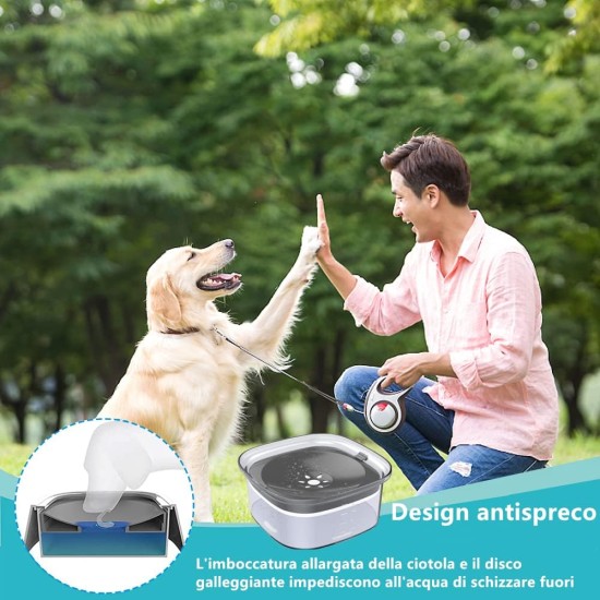 Norhogo 2L Anti-drip Dog Water Bowl, Floating Dog Water Bowl, Cat Bowls, Slow Dog Water Bowl, Anti-Overflow Visible Water Dispenser for Pets, Grey Norhogo 2L Anti-drip Dog Water Bowl, Floating Dog Water Bowl, Cat Bowls, Slow Dog Water Bowl, Anti-Overflow Visible Water Dispenser for Pets, Grey