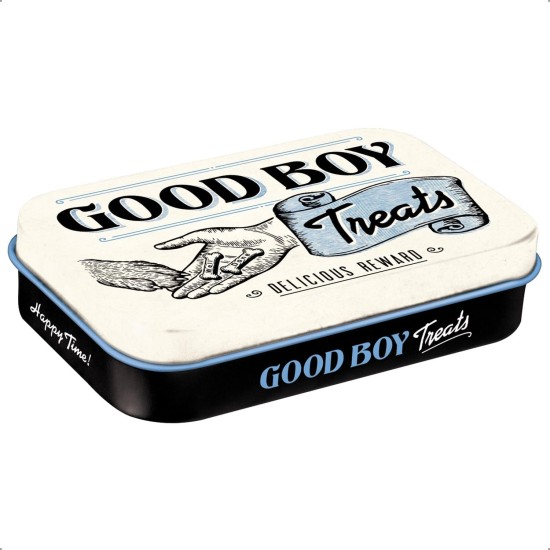 Nostalgic-Art Retro Treat Tin, 6 x 9.5 x 2 cm, Good Boy Treats - Gift Idea for Dog Owners, Dog Treat Tin, Vintage Design Nostalgic-Art Retro Treat Tin, 6 x 9.5 x 2 cm, Good Boy Treats - Gift Idea for Dog Owners, Dog Treat Tin, Vintage Design