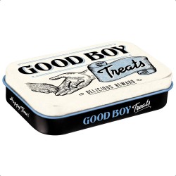 Nostalgic-Art Retro Treat Tin, 6 x 9.5 x 2 cm, Good Boy Treats - Gift Idea for Dog Owners, Dog Treat Tin, Vintage Design Nostalgic-Art Retro Treat Tin, 6 x 9.5 x 2 cm, Good Boy Treats - Gift Idea for Dog Owners, Dog Treat Tin, Vintage Design