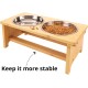Nothing Burger Raised Dog Bowls for Large Dogs, Dog Bowl with Stand, Bamboo with 2 Stainless Steel Bowls (Grey) Nothing Burger Raised Dog Bowls for Large Dogs, Dog Bowl with Stand, Bamboo with 2 Stainless Steel Bowls (Grey)