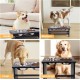 Nothing Burger Raised Dog Bowls for Large Dogs, Dog Bowl with Stand, Bamboo with 2 Stainless Steel Bowls (Grey) Nothing Burger Raised Dog Bowls for Large Dogs, Dog Bowl with Stand, Bamboo with 2 Stainless Steel Bowls (Grey)