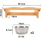 Nothing Burger Raised Dog Bowls for Large Dogs, Dog Bowl with Stand, Bamboo with 2 Stainless Steel Bowls (Grey) Nothing Burger Raised Dog Bowls for Large Dogs, Dog Bowl with Stand, Bamboo with 2 Stainless Steel Bowls (Grey)