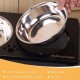 Nothing Burger Raised Dog Bowls for Large Dogs, Dog Bowl with Stand, Bamboo with 2 Stainless Steel Bowls (Grey) Nothing Burger Raised Dog Bowls for Large Dogs, Dog Bowl with Stand, Bamboo with 2 Stainless Steel Bowls (Grey)