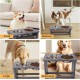 Nothing Burger Raised Dog Bowls for Large Dogs, Dog Bowl with Stand, Bamboo with 2 Stainless Steel Bowls (Grey) Nothing Burger Raised Dog Bowls for Large Dogs, Dog Bowl with Stand, Bamboo with 2 Stainless Steel Bowls (Grey)