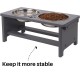 Nothing Burger Raised Dog Bowls for Large Dogs, Dog Bowl with Stand, Bamboo with 2 Stainless Steel Bowls (Grey) Nothing Burger Raised Dog Bowls for Large Dogs, Dog Bowl with Stand, Bamboo with 2 Stainless Steel Bowls (Grey)