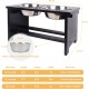 Nothing Burger Raised Dog Bowls for Large Dogs, Dog Bowl with Stand, Bamboo with 2 Stainless Steel Bowls (Grey) Nothing Burger Raised Dog Bowls for Large Dogs, Dog Bowl with Stand, Bamboo with 2 Stainless Steel Bowls (Grey)