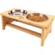Nothing Burger Raised Dog Bowls for Large Dogs, Dog Bowl with Stand, Bamboo with 2 Stainless Steel Bowls (Grey) Nothing Burger Raised Dog Bowls for Large Dogs, Dog Bowl with Stand, Bamboo with 2 Stainless Steel Bowls (Grey)
