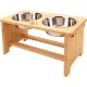 Nothing Burger Raised Dog Bowls for Large Dogs, Dog Bowl with Stand, Bamboo with 2 Stainless Steel Bowls (Grey) Nothing Burger Raised Dog Bowls for Large Dogs, Dog Bowl with Stand, Bamboo with 2 Stainless Steel Bowls (Grey)