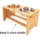 Nothing Burger Raised Dog Bowls for Large Dogs, Dog Bowl with Stand, Bamboo with 2 Stainless Steel Bowls (Grey) Nothing Burger Raised Dog Bowls for Large Dogs, Dog Bowl with Stand, Bamboo with 2 Stainless Steel Bowls (Grey)