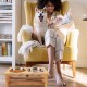 Nothing Burger Raised Dog Bowls for Large Dogs, Dog Bowl with Stand, Bamboo with 2 Stainless Steel Bowls (Grey) Nothing Burger Raised Dog Bowls for Large Dogs, Dog Bowl with Stand, Bamboo with 2 Stainless Steel Bowls (Grey)