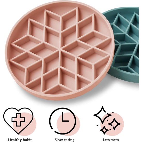 OHMO Anti-sling dog bowl, anti-slinging bowl dogs for cats puppies, healthy eating, stops bloating, non-slip, environmentally friendly silicone (coral) OHMO Anti-sling dog bowl, anti-slinging bowl dogs for cats puppies, healthy eating, stops bloating, non-slip, environmentally friendly silicone (coral)