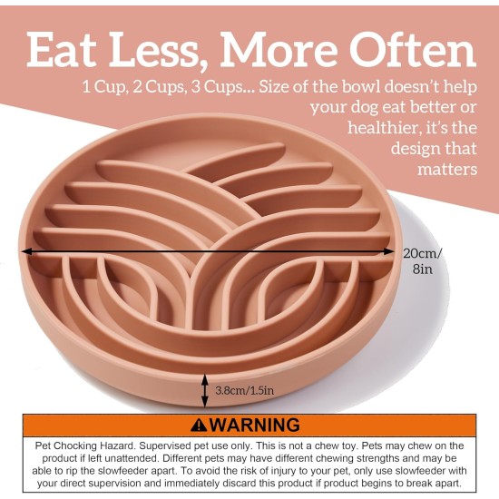 OHMO Anti-sling dog bowl, anti-slinging bowl dogs for cats puppies, healthy eating, stops bloating, non-slip, environmentally friendly silicone (coral) OHMO Anti-sling dog bowl, anti-slinging bowl dogs for cats puppies, healthy eating, stops bloating, non-slip, environmentally friendly silicone (coral)
