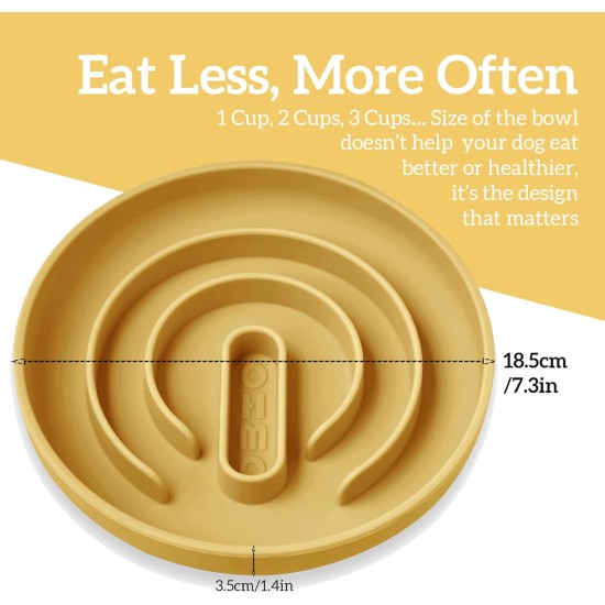 OHMO Anti-sling dog bowl, anti-slinging bowl dogs for cats puppies, healthy eating, stops bloating, non-slip, environmentally friendly silicone (coral) OHMO Anti-sling dog bowl, anti-slinging bowl dogs for cats puppies, healthy eating, stops bloating, non-slip, environmentally friendly silicone (coral)