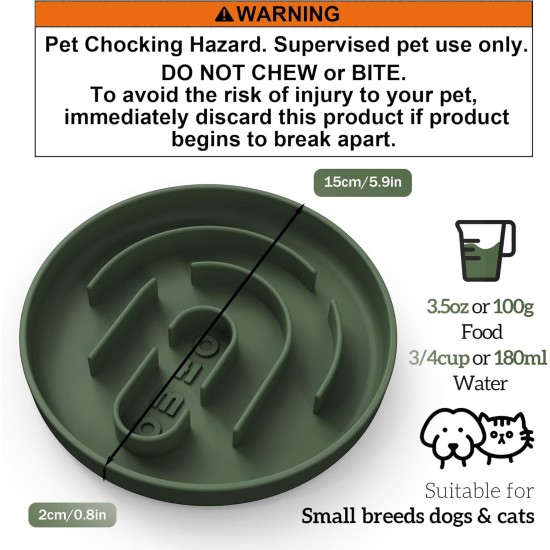 OHMO Anti-sling dog bowl, anti-slinging bowl dogs for cats puppies, healthy eating, stops bloating, non-slip, environmentally friendly silicone (slate grey) OHMO Anti-sling dog bowl, anti-slinging bowl dogs for cats puppies, healthy eating, stops bloating, non-slip, environmentally friendly silicone (slate grey)