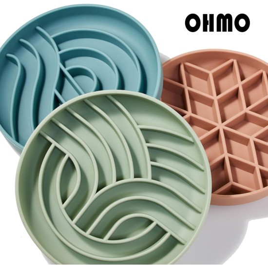 OHMO Anti-sling dog bowl, anti-slinging bowl dogs for cats puppies, healthy eating, stops bloating, non-slip, environmentally friendly silicone (slate grey) OHMO Anti-sling dog bowl, anti-slinging bowl dogs for cats puppies, healthy eating, stops bloating, non-slip, environmentally friendly silicone (slate grey)