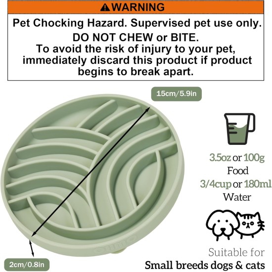 OHMO Anti-sling dog bowl, anti-slinging bowl dogs for cats puppies, healthy eating, stops bloating, non-slip, environmentally friendly silicone (slate grey) OHMO Anti-sling dog bowl, anti-slinging bowl dogs for cats puppies, healthy eating, stops bloating, non-slip, environmentally friendly silicone (slate grey)