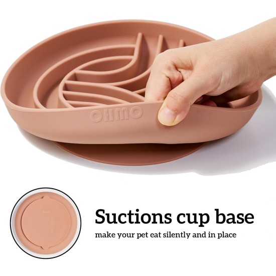 OHMO Anti-sling dog bowl, anti-slinging bowl dogs for cats puppies, healthy eating, stops bloating, non-slip, environmentally friendly silicone (slate grey) OHMO Anti-sling dog bowl, anti-slinging bowl dogs for cats puppies, healthy eating, stops bloating, non-slip, environmentally friendly silicone (slate grey)