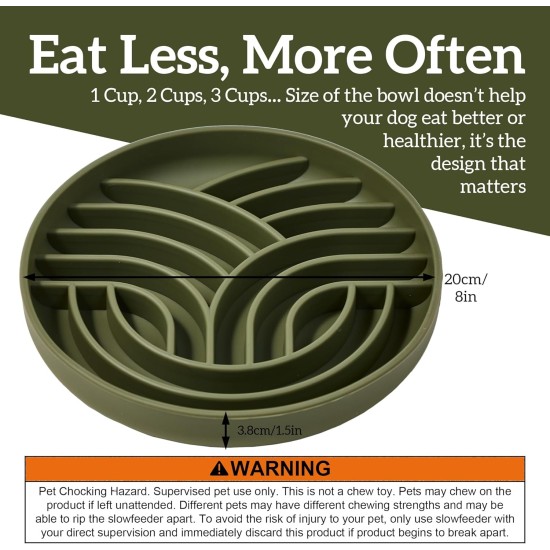 OHMO Anti-sling dog bowl, anti-slinging bowl dogs for cats puppies, healthy eating, stops bloating, non-slip, environmentally friendly silicone (slate grey) OHMO Anti-sling dog bowl, anti-slinging bowl dogs for cats puppies, healthy eating, stops bloating, non-slip, environmentally friendly silicone (slate grey)