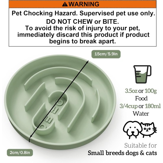 OHMO Anti-sling dog bowl, anti-slinging bowl dogs for cats puppies, healthy eating, stops bloating, non-slip, environmentally friendly silicone (slate grey) OHMO Anti-sling dog bowl, anti-slinging bowl dogs for cats puppies, healthy eating, stops bloating, non-slip, environmentally friendly silicone (slate grey)