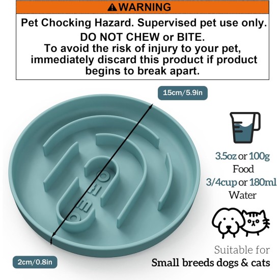 OHMO Anti-sling dog bowl, anti-slinging bowl dogs for cats puppies, healthy eating, stops bloating, non-slip, environmentally friendly silicone (slate grey) OHMO Anti-sling dog bowl, anti-slinging bowl dogs for cats puppies, healthy eating, stops bloating, non-slip, environmentally friendly silicone (slate grey)