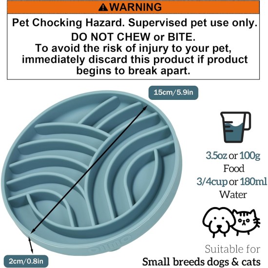 OHMO Anti-sling dog bowl, anti-slinging bowl dogs for cats puppies, healthy eating, stops bloating, non-slip, environmentally friendly silicone (slate grey) OHMO Anti-sling dog bowl, anti-slinging bowl dogs for cats puppies, healthy eating, stops bloating, non-slip, environmentally friendly silicone (slate grey)