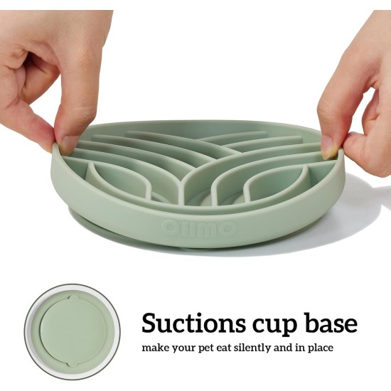 OHMO Anti-sling dog bowl, anti-slinging bowl dogs for cats puppies, healthy eating, stops bloating, non-slip, environmentally friendly silicone (slate grey) OHMO Anti-sling dog bowl, anti-slinging bowl dogs for cats puppies, healthy eating, stops bloating, non-slip, environmentally friendly silicone (slate grey)