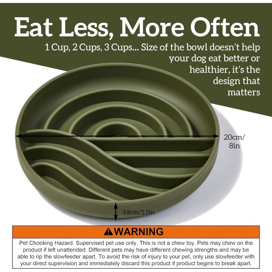 OHMO Anti-sling dog bowl, anti-slinging bowl dogs for cats puppies, healthy eating, stops bloating, non-slip, environmentally friendly silicone (slate grey) OHMO Anti-sling dog bowl, anti-slinging bowl dogs for cats puppies, healthy eating, stops bloating, non-slip, environmentally friendly silicone (slate grey)