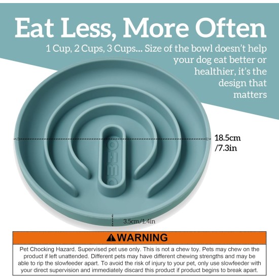 OHMO Anti-sling dog bowl, anti-slinging bowl dogs for cats puppies, healthy eating, stops bloating, non-slip, environmentally friendly silicone (slate grey) OHMO Anti-sling dog bowl, anti-slinging bowl dogs for cats puppies, healthy eating, stops bloating, non-slip, environmentally friendly silicone (slate grey)