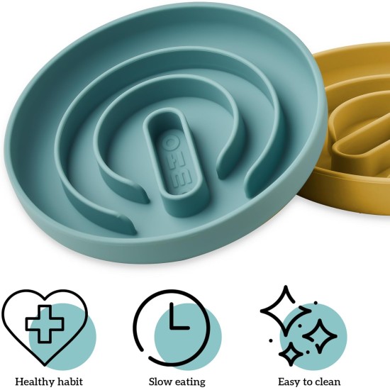 OHMO Anti-sling dog bowl, anti-slinging bowl dogs for cats puppies, healthy eating, stops bloating, non-slip, environmentally friendly silicone (slate grey) OHMO Anti-sling dog bowl, anti-slinging bowl dogs for cats puppies, healthy eating, stops bloating, non-slip, environmentally friendly silicone (slate grey)