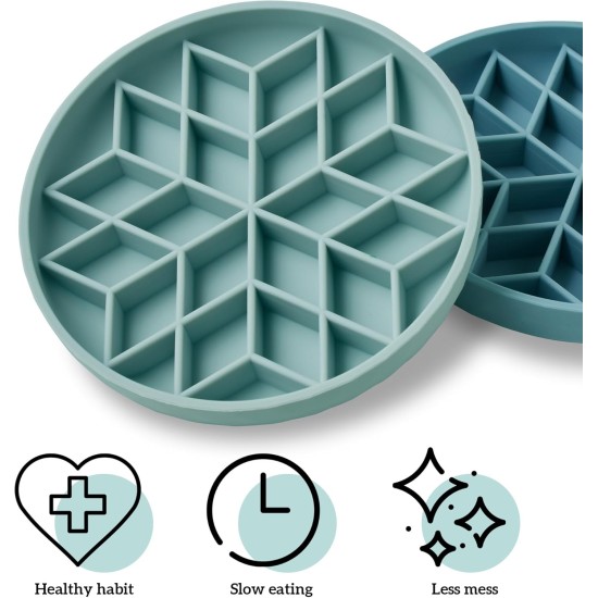 OHMO Anti-sling dog bowl, anti-slinging bowl dogs for cats puppies, healthy eating, stops bloating, non-slip, environmentally friendly silicone (slate grey) OHMO Anti-sling dog bowl, anti-slinging bowl dogs for cats puppies, healthy eating, stops bloating, non-slip, environmentally friendly silicone (slate grey)