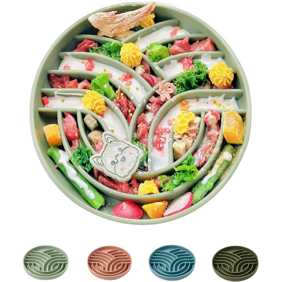 OHMO Anti-sling dog bowl, anti-slinging bowl dogs for cats puppies, healthy eating, stops bloating, non-slip, environmentally friendly silicone (slate grey) OHMO Anti-sling dog bowl, anti-slinging bowl dogs for cats puppies, healthy eating, stops bloating, non-slip, environmentally friendly silicone (slate grey)