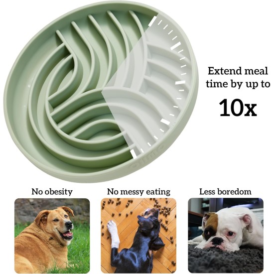 OHMO Anti-sling dog bowl, anti-slinging bowl dogs for cats puppies, healthy eating, stops bloating, non-slip, environmentally friendly silicone (slate grey) OHMO Anti-sling dog bowl, anti-slinging bowl dogs for cats puppies, healthy eating, stops bloating, non-slip, environmentally friendly silicone (slate grey)