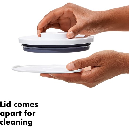 OXO Good Grips Pet POP Container - 4.2L with Scoop | Ideal for up to 4 lbs Dog Food or 4 lbs Cat Food | Airtight Storage Container | BPA Free OXO Good Grips Pet POP Container - 4.2L with Scoop | Ideal for up to 4 lbs Dog Food or 4 lbs Cat Food | Airtight Storage Container | BPA Free