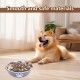 OYIWINMI Dog Bowl, Stainless Steel, Small Dogs, Food Bowl and Water Bowl with Non-Slip Silicone Base for Small, Medium Dogs and Cats (860 ml) Pack of 3